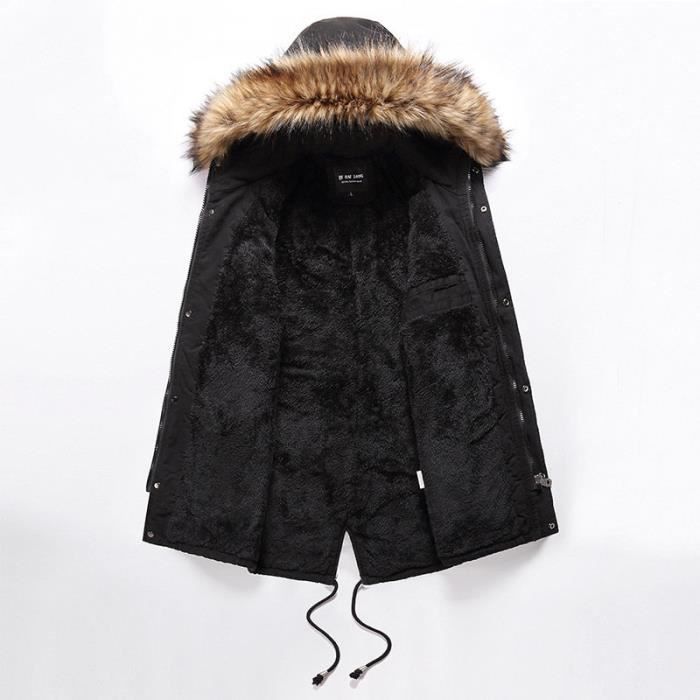 Garçon Fille Manteau d'hiver Automne mi Long Epaisse Parka à Capuche