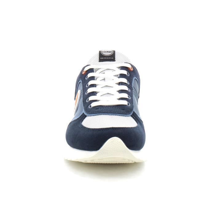Baskets Colmar Travis Expedition Cuir Vert| Chaussures Barthes