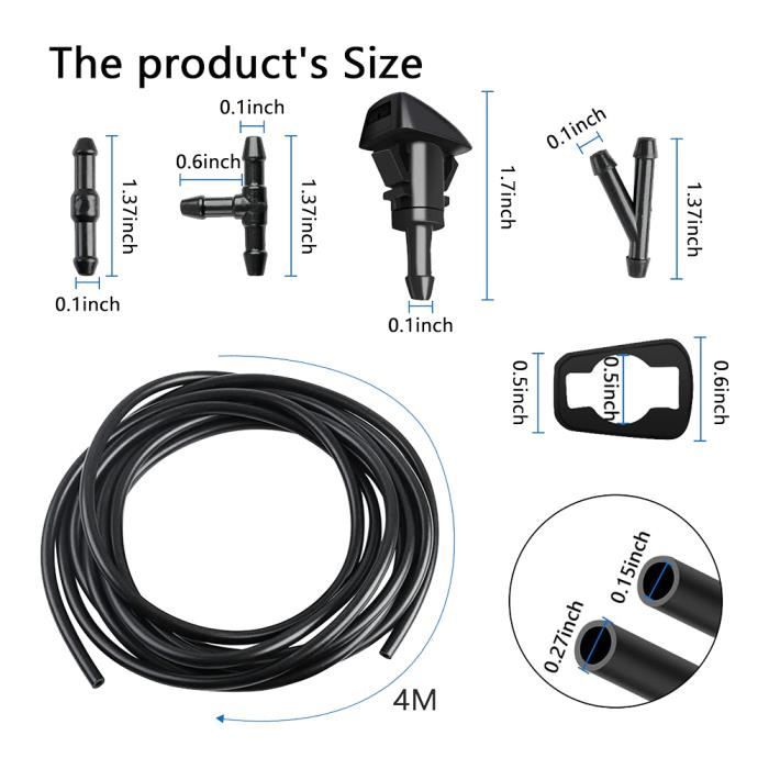 Partuto Kit De Buse De Lave-glace Pour Peugeot 207 2007–2015