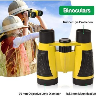 Frasheng 28 Pièces Ensemble Explorateur Extérieur – Jumelles, Loupe, Boussole, Filet à Insectes – Kit Aventure Enfant – Cadeau Nature