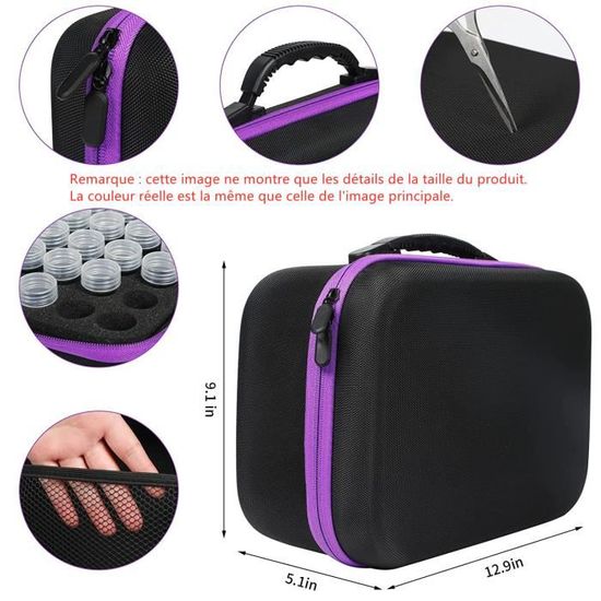 Boîte De Rangement 30 Compartiments - Pour Diamants De Broderie, Bijoux, Médicaments - Rose Rouge