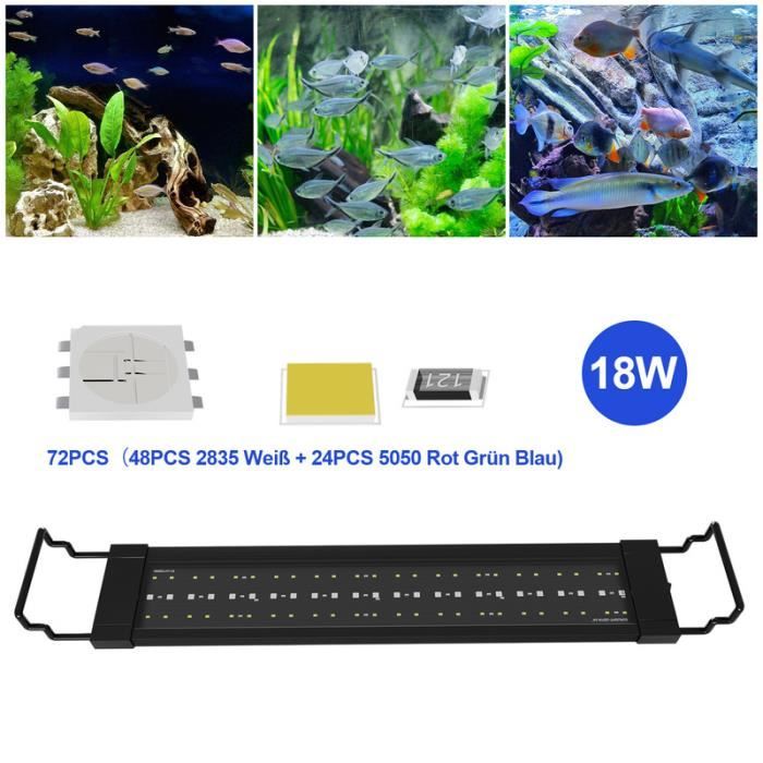 Hengda Lampe Aquarium LED, RGB avec télécommande sans fil Étanche LED