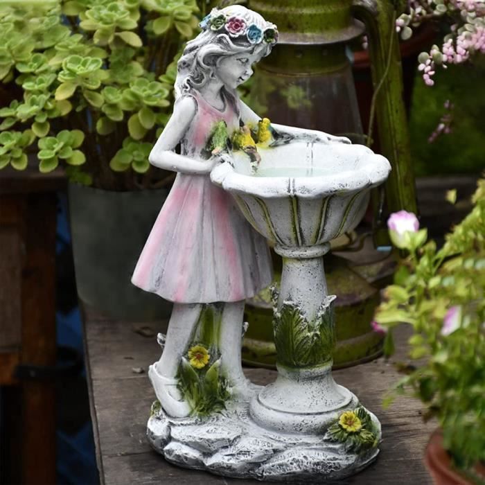 Statuette De Jardin Féérique, Figurine D'Ange Solaire Pour