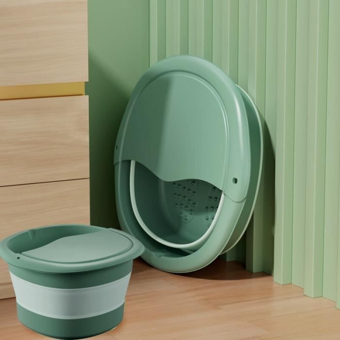 GREEN WITH LID)Lavabo pliable Portable en plastique pour la maison, lavabo  à pied, bassin de voyage, baignoire pliante pour adulte - Cdiscount  Bricolage