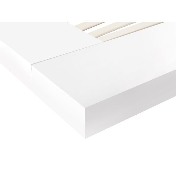 Lit Double 160 X 200 Cm Bois Clair Mayenne - Lit