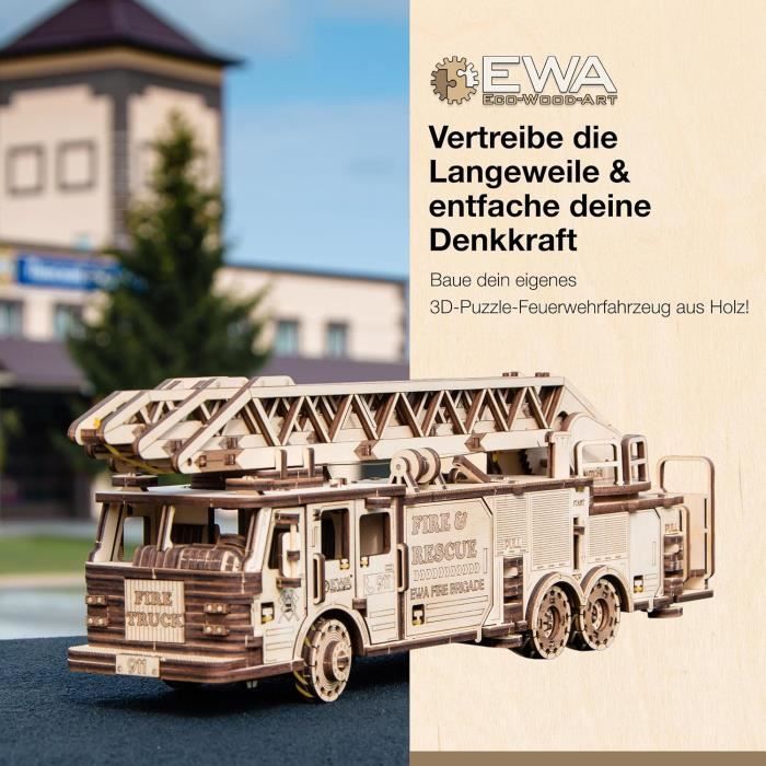Eco Wood Art (EWA) 3D Houten Puzzel, Vrachtwagen Belaz 75600, 082, 31x22x15,5cm