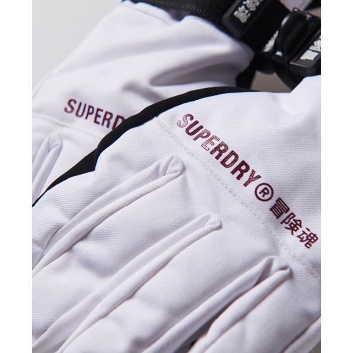 Gants de ski femme Superdry Snow Rescue blanc Cdiscount Sport