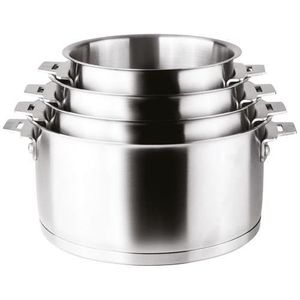 Lacor - 54217 - Casserole Haute Droite Chef Luxe 16 Cm Inox | Leroy Merlin