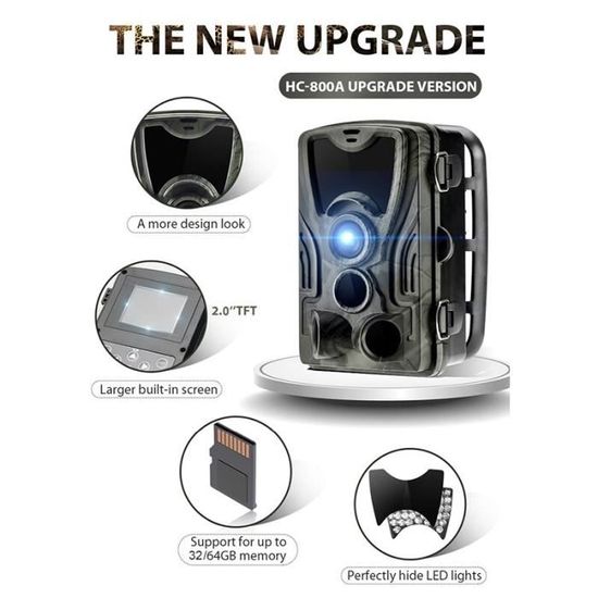 Caméra Ajouter 32G-Mini Caméra Corporelle 4K avec Écran de 2 Pouces, 1080P  Full HD, Infrarouge, Garde de Sécu - Cdiscount Appareil Photo
