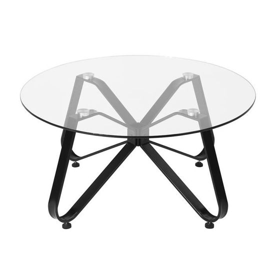 45 50cm Homycasa Table Basse Ronde En Verre Trempe Avec Pied En Epingle A Cheveux Pour Salon Noir 45 Tables Basses Ameublement Et Decoration