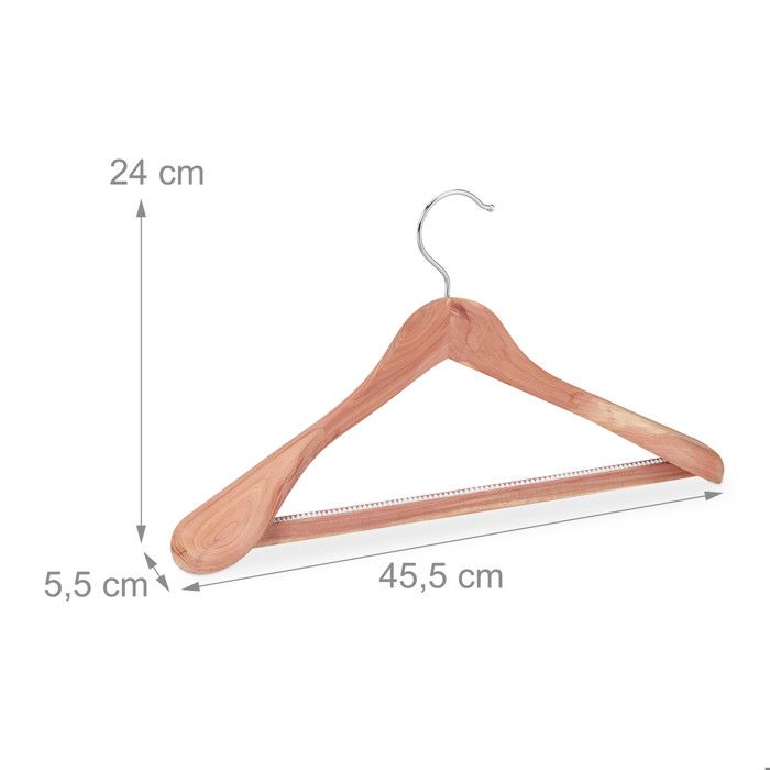Set De 10 Cintres à Pantalon Relaxdays Avec Pinces Plastique Antidérapantes - Noir, Rotatifs 360°