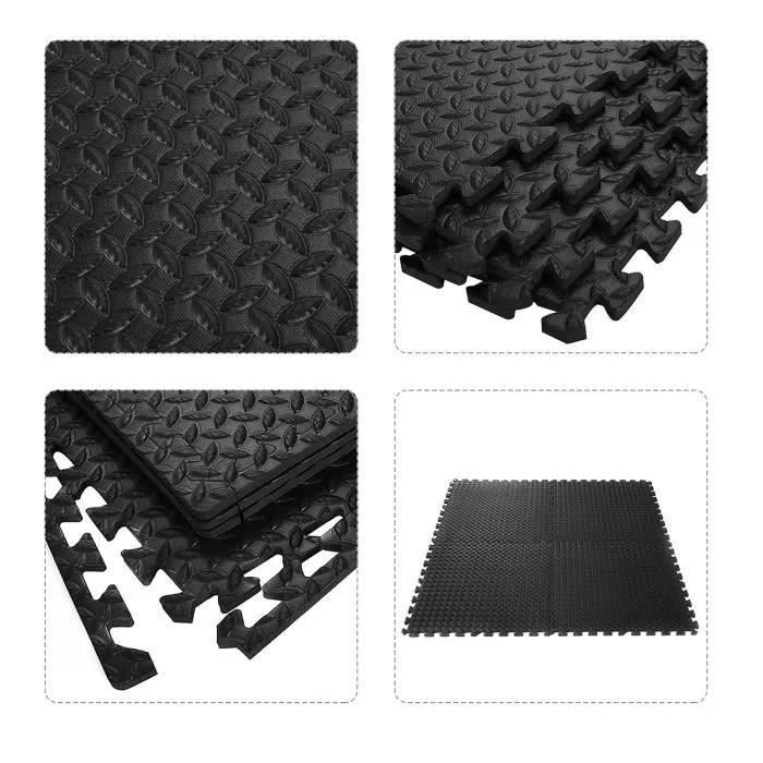 Tapis De Sol Puzzle 6 Pièces - 40x40x1 Cm, Mousse, Antidérapant, Pour Sport, Gym, Protection Sol