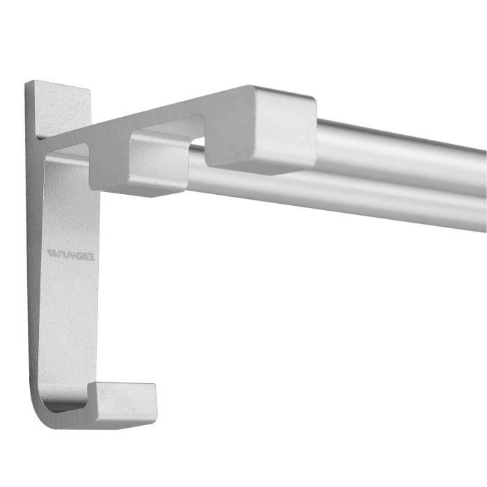 Support Sèche-cheveux Mural - Aluminium, Colle Forte, Finition Mat, Sans Perçage