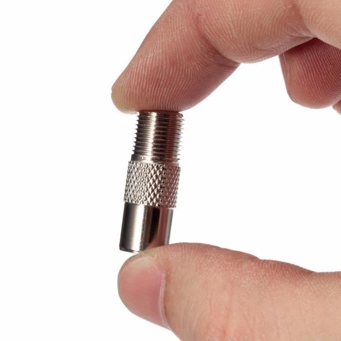 Adaptateur SAT DeleyCON - Connecteur F Vers IEC - Pour Antenne TV Et Câble Coaxial