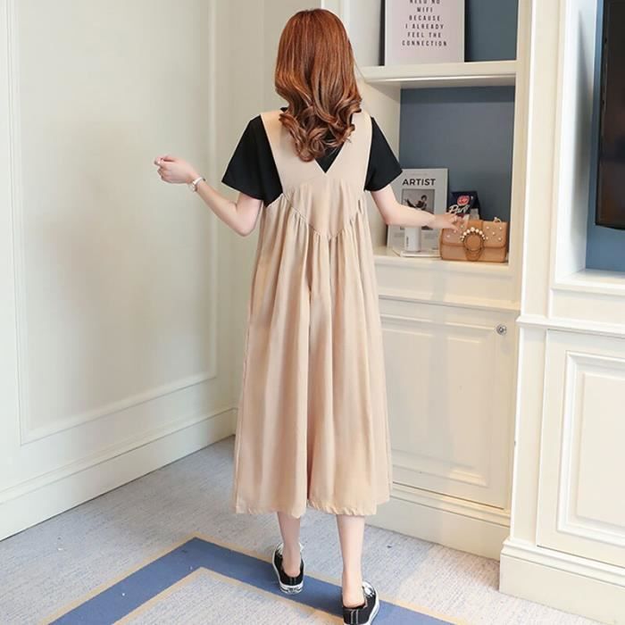 Ekb Robe a Bretelles Pour Femmes Enceintes Salopette a Bretelles Vetements De Grossesse Robes D ete 2019 Black Cdiscount Pret a Porter