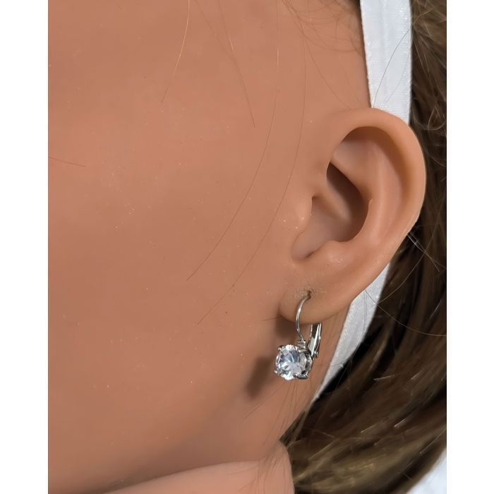Parure De Bijoux Ovale En Cristal Et Strass Blanc - Reflets Or, Sans Nickel, Neuf Avec étiquettes
