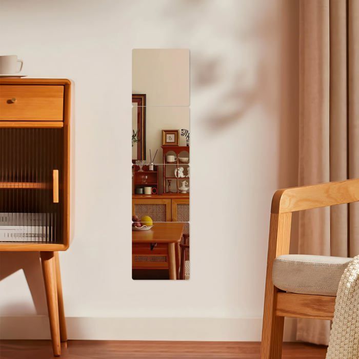 5 Pcs Petit Miroir Mural Adhesif, 20 X 20 Cm Miroirs