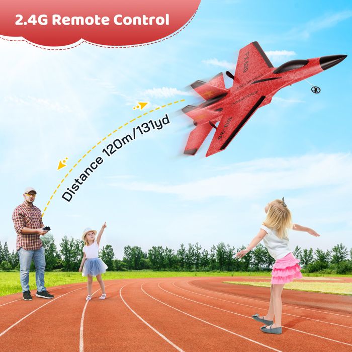 Avion RC Télécommandé 2,4 GHz à 2 Canaux Avec Stabilisateur Gyroscopique à 6 Axes Jouet Avion En Mousse EPP Prêts à Voler Jeu - Jeux & Jouets