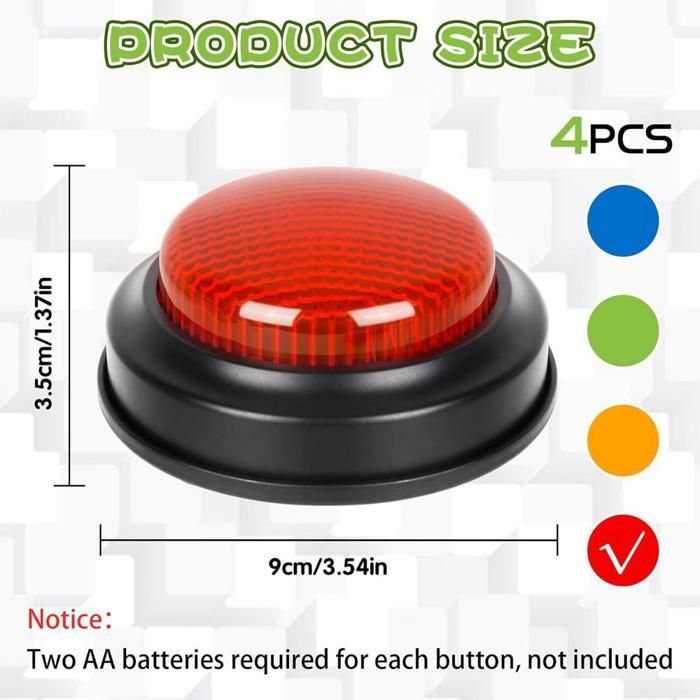 Set de 4 Buzzers TIDUCEL Blind Test Multicolore Interactif — free download