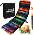 Feutres Coloriage - RIWILL - Double Pointe - Non Toxique - 120 Couleurs - Pour Dessin et Mandala