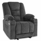 M MCombo Fauteuil TV avec réglage électrique, avec fonction massage Chauffage,Tissu,7008DE(Gris foncé)