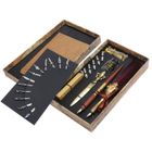 GOTOTOP kit de stylo d'écriture de plume Ensemble de stylo plume Calligraphie Écriture Dessin Quill Dip Kit Vintage Art Craft
