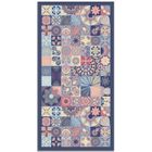 Tapis Vinyle Panorama Carreaux Ciments Cuisine Rose 40x80 cm - Tapis pour Cuisine, Bureau et Salon en PVC