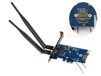 PCIe pour carte Mini PCI Express (MiniPCIe mPCIe) WIFI ou BLUETOOTH avec lecteur carte SIM