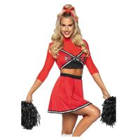 Déguisement luxe pompom girl rouge femme - XS (34)