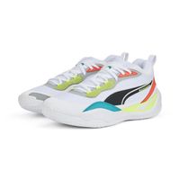 Chaussures de basketball indoor Puma Playmaker Pro - white/fiery coral - 39