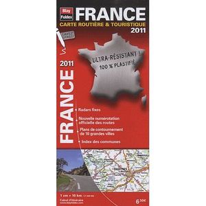 AUTRES LIVRES France ; carte routière et touristique plastifi...