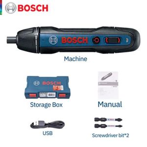 Bosch - Visseuse sans-fil Bosch GO (avec set de 25 embouts de vissage,  câble de charge USB, L-BOXX Mini) - Perceuses, visseuses filaires - Rue du  Commerce