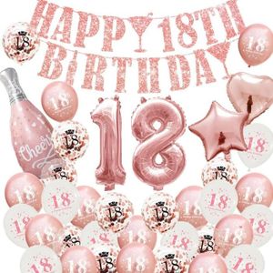 LaCardia Décoration or rose 18 ans - Décoration anniversaire 18 ans -  Décoration fête