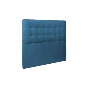 TÊTE DE LIT Tete de lit Capitonnée Velours Bleu L 140 cm - Ep 