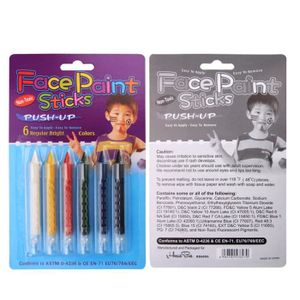 CRAYON DE COULEUR Crayon lavable de peau de peinture de corps de DIY non-toxique de protection de l'environnement LC-03006 (carte de papier violet)