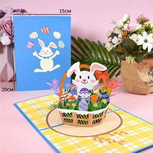 CARTE POSTALE Lovely Bunny -Carte d'anniversaire 3D Pop Up pour 