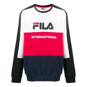 Pull fila femme sale bleu blanc rouge