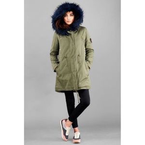 Parka capuche vrai fourrure femme Cdiscount