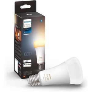 AMPOULE INTELLIGENTE Philips Hue White Ambiance, ampoule LED connectée E27, Equivalent 100W, 1600 lumen, compatible Bluetooth