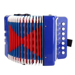 ACCORDÉON Zerone Jouet d'accordéon Enfants 7 touches 2 basses Mini petit accordéon Instrument de musique éducatif jouet de rythme