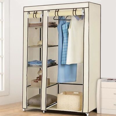Neuf Armoire Penderie Souple 110 X 45 X 175 Cm Armoire De