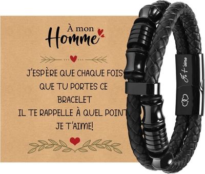 Bracelet Pour Homme En Acier Inoxydable Avec Boucle Magnétique Rétro En