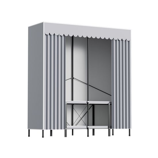 Otitec Armoire penderie 2 portes - Blanc - Dressing - Rue du Commerce