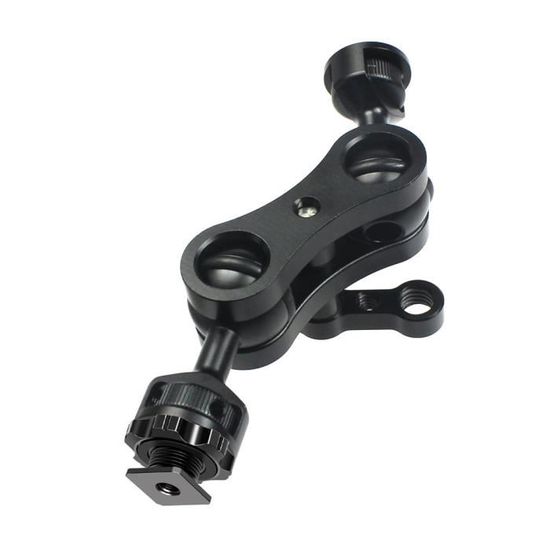 Support D'extension De Bras à Double Douille En Aluminium, Pour Tête Sphérique De 17mm, Pince