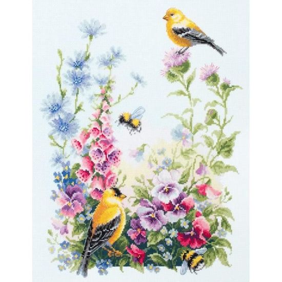 Magic Needle Kreuzstich Set "Sommerlied" - 31x40cm Mit Zweigart Stoff & Gamma Garn