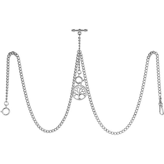 TREEWETO Montre De Poche Classique Lisse Double Boîtier Mécanique