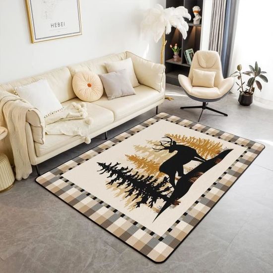 carpetfine Tapis en sisal beige - 60 x 110 cm - Tapis moderne pour salon et chambre à coucher