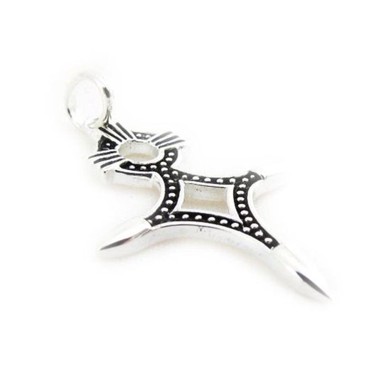 Pendentif Croix Berbère D'Agadès En Argent - Bijou Ethnique - Occasion