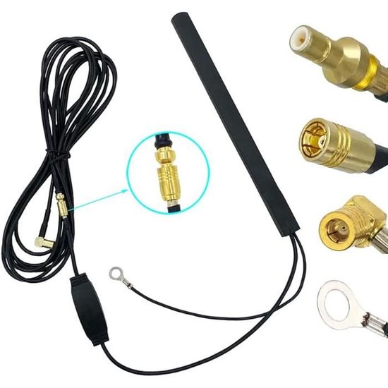 Adaptateur Antenne DAB Bingfu - Câble Fakra Femelle Vers SMA Mâle RG174 5m Extension Pour Autoradios Pioneer, Alpine, Revo, Panasonic
