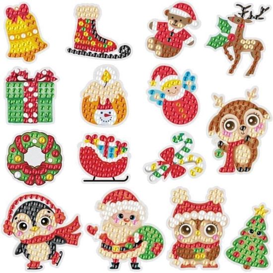 Peinture Diamant AB, Peinture Diamant Animal De Noël 5D, Kit